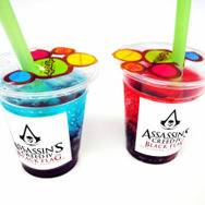 左:カリブ海風ブル-ハワイ、右:流血のハニ-トマトソ-ダ