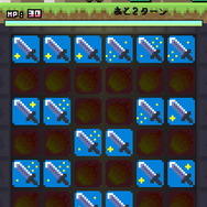 画面の上から落ちてくる同じ種類のマーク（パネル）をタッチして、消すのが基本