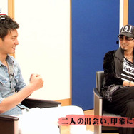 インタビュー中の2人(左:徳重聡さん、右:黒田崇矢さん)
