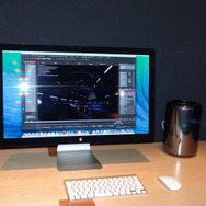 Mac Pro。動画編集のデモを紹介。デスクトップにもコンパクトに置けるサイズを実現した