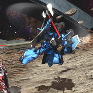 相手を追従し、格闘攻撃を仕掛けるスラッシュザクファントム