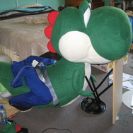 マリオの足がくっついています