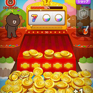 ブラウン・サリーなどのLINEキャラクターが登場する『LINE DOZER コイン落としゲーム』配信開始