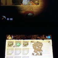 洞窟には「ゴールド」「シルバー」などの鉱脈が点在しており、「ピッケル」や「ドリル」といった採掘道具で掘れば鉱物を入手することができます