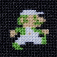 編み込まれたドット調のルイージもカワイイ