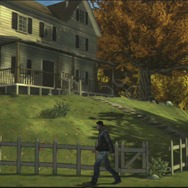 マップ散策パート。怪しいものがないか調べたり、仲間と会話をしたりできる