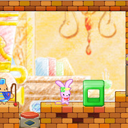 うさぎのラッピーとくまのマークが活躍するアクションパズル