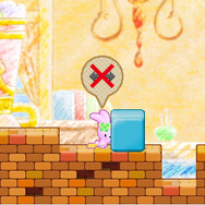 ラッピーが押せないブロックも・・・