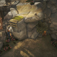 特徴的な操作。どちらも登ることが出来ない崖にて