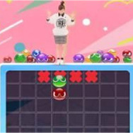 フィールドに「ぷよ」をおとしていき、同じ色が4つ並ぶと消える「ぷよ」を消していきます。