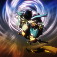 リュウの必殺技、『飯綱落とし』が炸裂する！ヤイバといえどまともに喰らえばひとたまりもない・・！