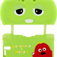 サイバーガジェット、ガチャピンの顔がキュートな3DS LL用「ガチャピン×ムック シリコンカバー」を2月7日に発売
