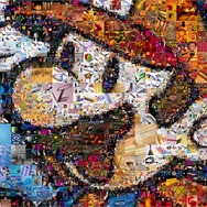 『ゼルダの伝説』のゲーム画面を使って描かれたリンクのモザイクイラストをご紹介