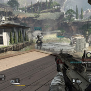 歩兵時の目線。右下にあと何分でタイタンが召喚できるか表示されています。