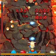 ショットはオート。英雄を左右に動かして攻撃します。