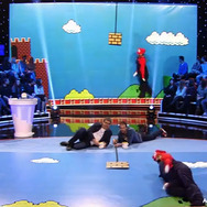 観客も大ウケ！スペインのTV番組が『スーパーマリオブラザーズ』を実写で無理矢理再現