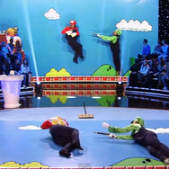 観客も大ウケ！スペインのTV番組が『スーパーマリオブラザーズ』を実写で無理矢理再現