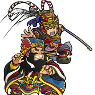 最新の「覇」勢力カードイラスト「董卓X呂布」