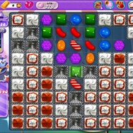 ラッキーその１。残り36手、序盤でストライプとラッピングが並んだ。これで硬いホイップ容器をある程度壊せる。