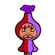 闇 全ツートン こい赤うす紫