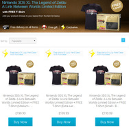 英国任天堂オンラインストアで『ゼルダの伝説』TシャツがセットになったWii Uと3DS本体が販売開始