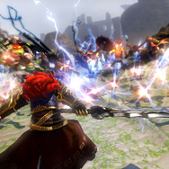 剣に蓄えた雷の力を一気に放ち、広範囲の敵を吹き飛ばす