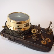 スチームパンク風にデコレーションされたゲームボーイカラーが幻想的