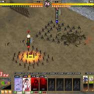 兵種の三竦みを利用。「鉄砲」で「槍」を攻撃中