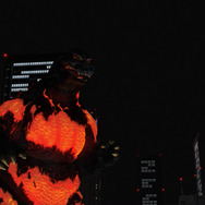 ゴジラの体が赤く光る