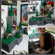 海外の『スマブラ』ファン、「amiibo」飾るために“ハイラル城ステージ風”ディスプレイを製作