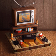 LEGOで「Atari 2600のある80年代ゲーム部屋」を再現