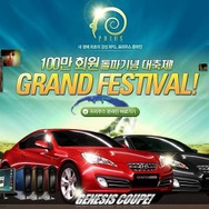 美少女育成MMORPG、スポーツカーの当たる100万人突破記念キャンペーン