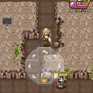 画面をタッチすると出てくるコントローラー