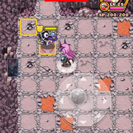 向いている方向に黄色いマスが表示される「方向転換モード」