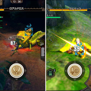 バーチャルスティックでモンスターたちを狩猟！