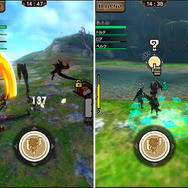 左:小型モンスターエリア、右:採取エリア