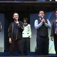 (手前4人左から)木村裕也氏、酒井智史氏、なすなかにしの2人