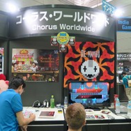 ブースではSFCのコントローラーで遊べた。シンプル操作のアクションバトルです