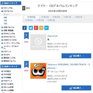 『スプラトゥーン』サントラ、初日で24,355枚を売り上げオリコン2位獲得