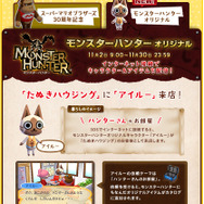 たぬきハウジングにアイルーが来店！（公式サイトより）