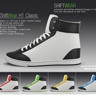 電子ペーパーを使用した近未来シューズが凄い！スマホからデザイン変更でき、動画もOK