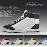 電子ペーパーを使用した近未来シューズが凄い！スマホからデザイン変更でき、動画もOK