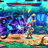 強力なボス戦でも、ゲージ（画面上の白部分）を削り切れば「ブレーク」状態となり、空中に浮かせることが可能