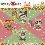 モンスターハンタークロス ノベルティステッカー ニャンターバージョン