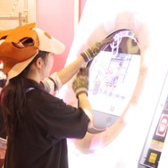 セガブースでは、アーケードゲーム『maimai』を使ったイベントが行われていました