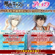 『夢色キャスト』×『アイ★チュウ』コラボ事前登録が開始、登録者数に応じて蒼星&晃のURカードなどが配布