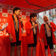 【レポート】渋谷のど真ん中で熱湯風呂！『モンスト』3周年記念でダチョウ倶楽部が駆けつける