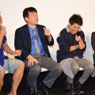 山田孝之＆ムロツヨシ＆佐藤二朗＆宅麻伸＆福田雄一監督山田孝之＆ムロツヨシ／「勇者ヨシヒコと導かれし七人」の第1話先行試写会