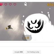 Googleにかわいい黒猫のハロウィンミニゲームが登場！シンプルながらやりこみがいあり