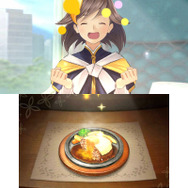 『めがみめぐり』料理を食べるとツクモが成長！ 多彩な料理で美味しくサポート